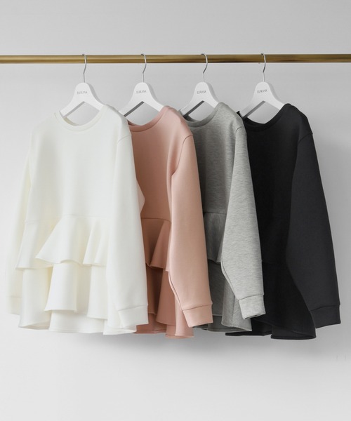 「ELFRANK」 スウェットカットソー FREE オフホワイト レディース_画像3