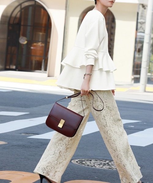 「ELFRANK」 スウェットカットソー FREE オフホワイト レディース_画像7