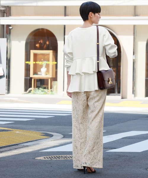 「ELFRANK」 スウェットカットソー FREE オフホワイト レディース_画像9