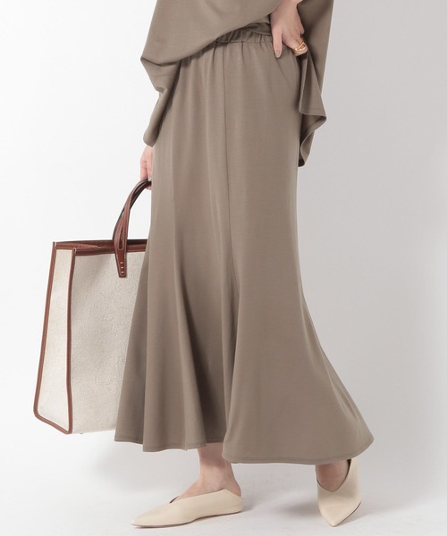 カオスのベージュニット フレアロングスカート Chaos（カオス） フレアスカート FREE ベージュ レディース : ZOZOTOWN