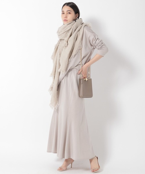 カオスのベージュニット フレアロングスカート Chaos（カオス） フレアスカート FREE ベージュ レディース : ZOZOTOWN