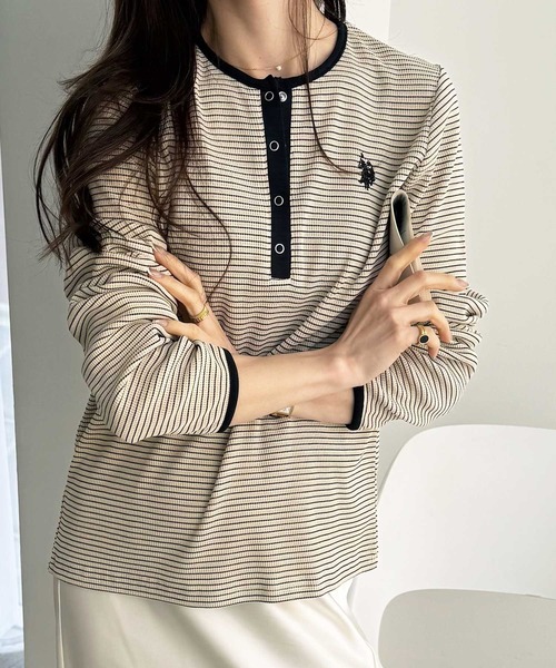 U.S. POLO ASSN.（ユーエスポロアッスン） ヘンリーネック tシャツ