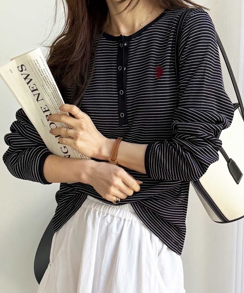 U.S. POLO ASSN.（ユーエスポロアッスン） ヘンリーネック tシャツ