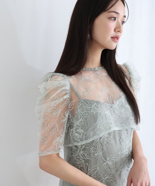 PourVous（プールヴー） ドレス ロング＆七分袖フォーマルシャーリング