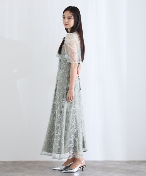 PourVous（プールヴー） ドレス ロング＆七分袖フォーマルシャーリング