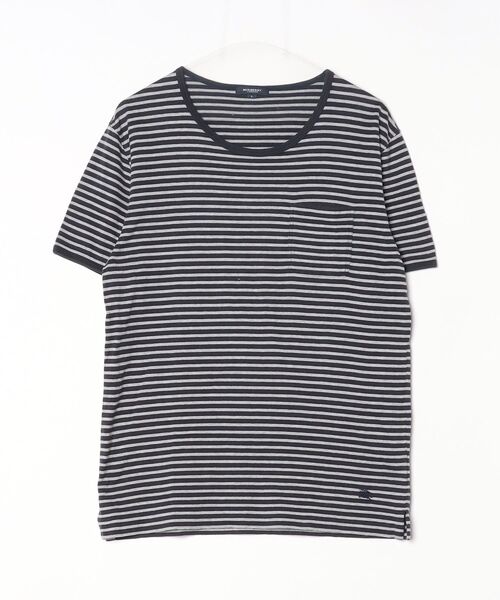 BURBERRY（バーバリー） ボーダー柄半袖Tシャツ L グレー メンズ