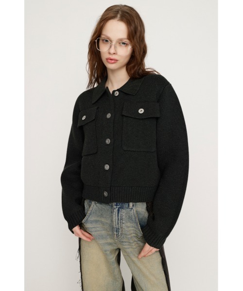 SLY（スライ） カーディガン FRONT BUTTON KNIT C/D フロントボタン