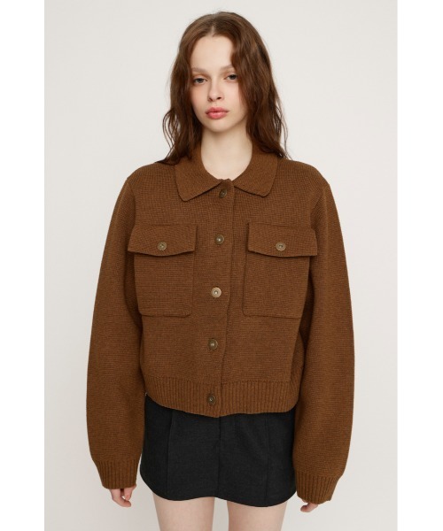 SLY（スライ） カーディガン FRONT BUTTON KNIT C/D フロントボタン