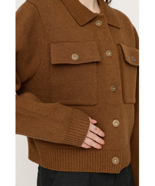 SLY（スライ） カーディガン FRONT BUTTON KNIT C/D フロントボタン