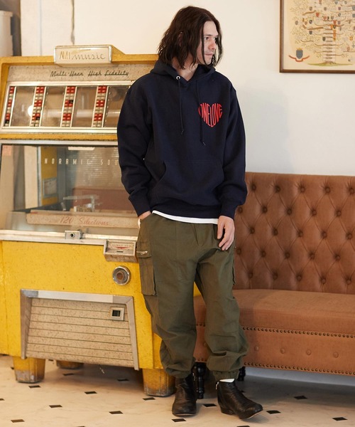 「CAMBIO」 プルオーバーパーカー S ピンク メンズ_画像5