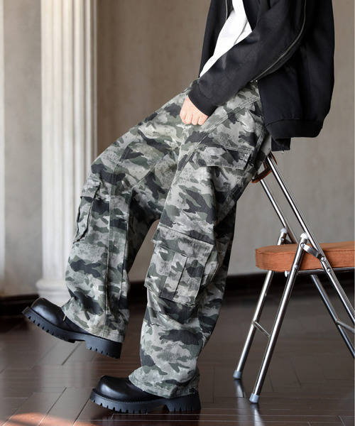 NEOS（KOKUYO） ワイドパンツ カーゴパンツ 「neos」ルーズシルエット