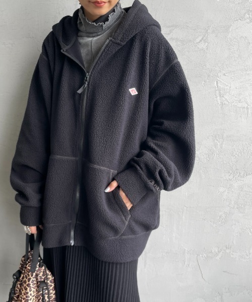 DANTON フルジップパーカー サイズ40 Danton（ダントン） ジップアップパーカー 40 ブラック レディース