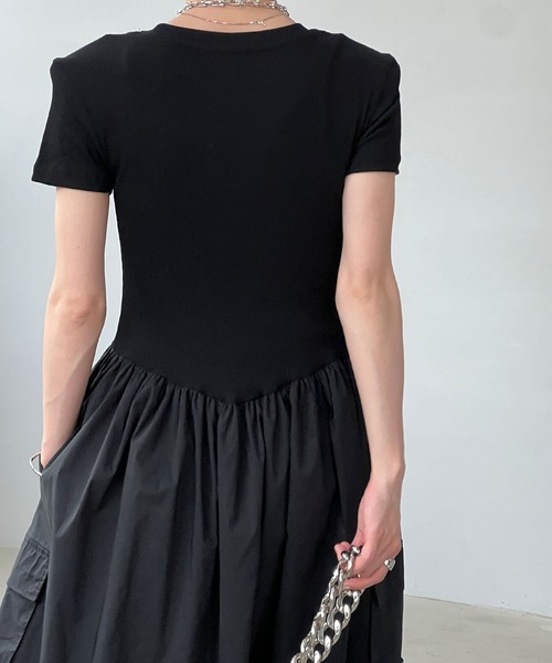 「chuclla」 ドッキングワンピース M ブラック レディース_画像5