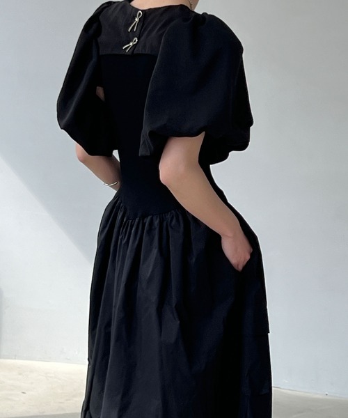 「chuclla」 ドッキングワンピース M ブラック レディース_画像7