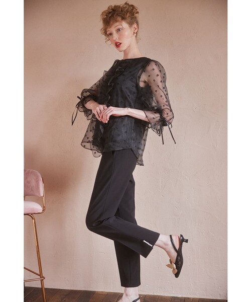 「TOCCA」 長袖ブラウス 0 ブラック レディース_画像3