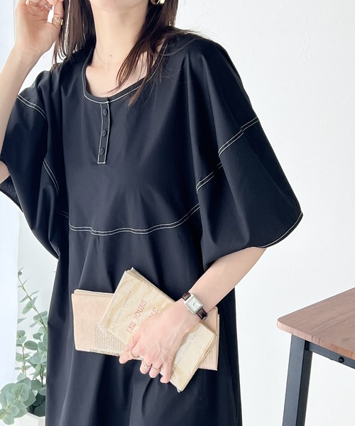 「classicalelf」 半袖ワンピース X-LARGE ブラック レディース_画像2