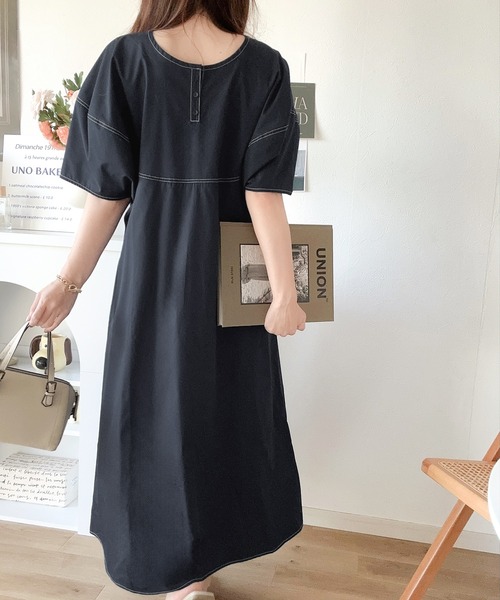 「classicalelf」 半袖ワンピース X-LARGE ブラック レディース_画像9