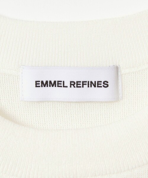 サマーニット ニット セーター 「EMMEL REFINES」EM HW フラワーモチーフ ショートスリーブ ニット レディースの画像