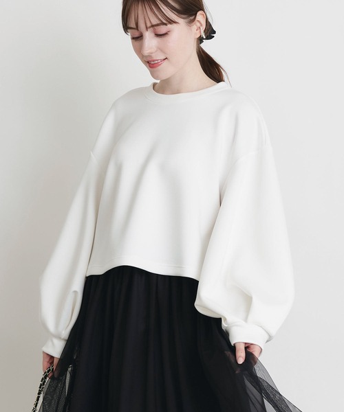 PICCIN PERLA tシャツ ボリュームスリーブプルオーバー レディース 