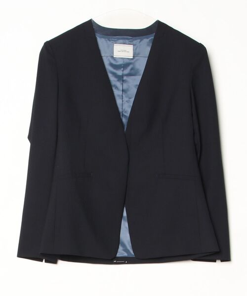 【新品タグ付き】グリーンレーベルリラクシング　 ノーカラージャケット 36 green label relaxing（グリーンレーベルリラクシング） ノーカラー