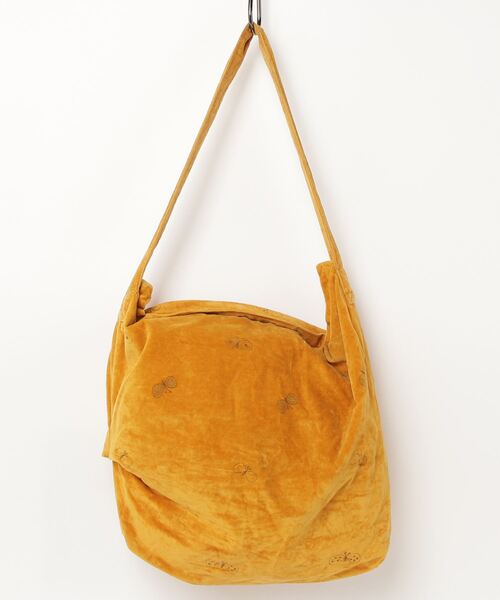 【美品】ミナペルホネン　イエローショルダーバッグ mina perhonen（ミナペルホネン） ショルダーバッグ - イエロー