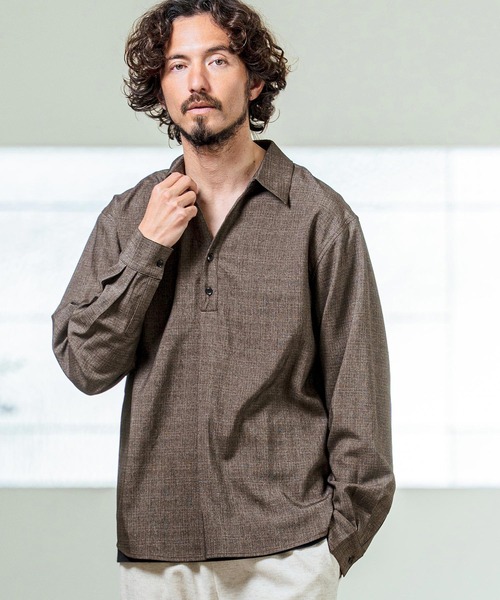 Magine（マージン） ポロシャツ ms6420- Grid Pattern Relax Fit