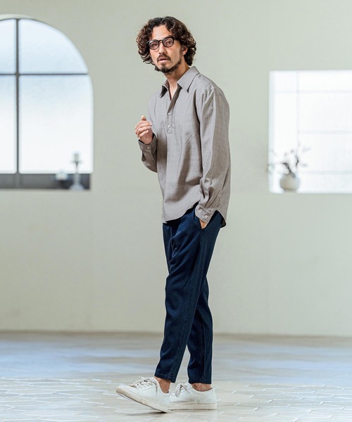 Magine（マージン） ポロシャツ ms6420- Grid Pattern Relax Fit