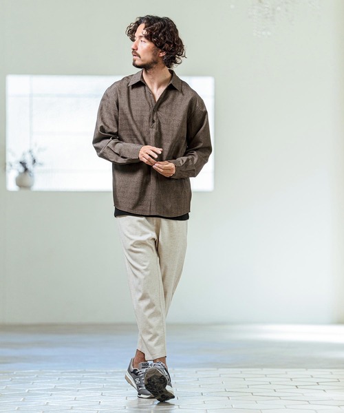 Magine（マージン） ポロシャツ ms6420- Grid Pattern Relax Fit