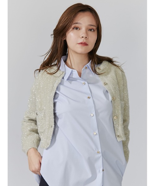 「TONAL」 ニットカーディガン 38 ピンク レディース_画像2