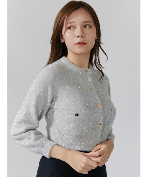 「TONAL」 ニットカーディガン 38 ピンク レディース_画像4