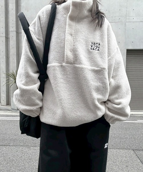 YACA（ヤーカ） コート アウター Half Button Boa Tops/ハーフボタン