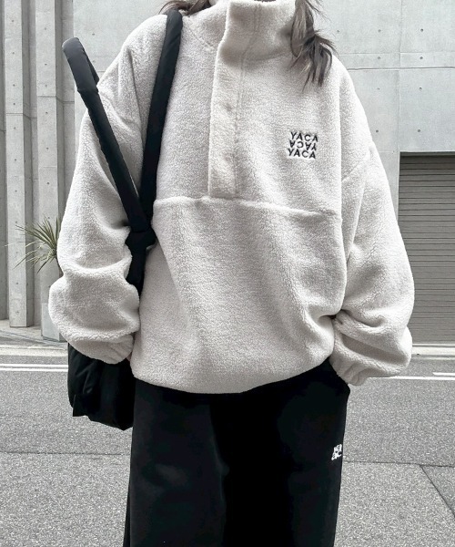 YACA（ヤーカ） コート アウター Half Button Boa Tops/ハーフボタン
