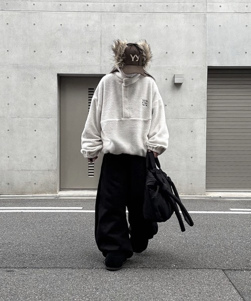 YACA（ヤーカ） コート アウター Half Button Boa Tops/ハーフボタン