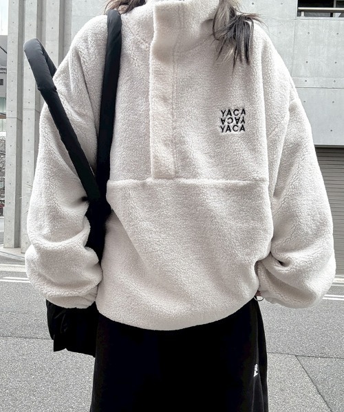 YACA（ヤーカ） コート アウター Half Button Boa Tops/ハーフボタン