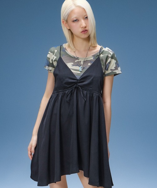 X-girl（エックスガール） ワンピース CAMI MINI DRESS : ZOZOTOWN