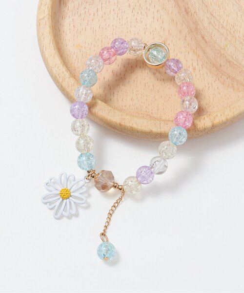 お花キラキラブレス❤️ apres les cours（アプレレクール） ブレスレット お花ブレスレット