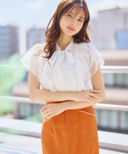 試着のみ✨ボッシュ✨ブラウス 半袖ボウタイシャーリングブラウス/MM528114 – MISCH MASCH|31 Sons de