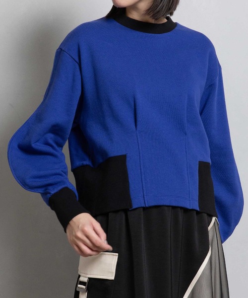 「MARECHAL TERRE」 スウェットカットソー MEDIUM ブルー レディース_画像3