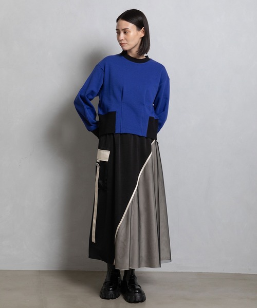 「MARECHAL TERRE」 スウェットカットソー MEDIUM ブルー レディース_画像6