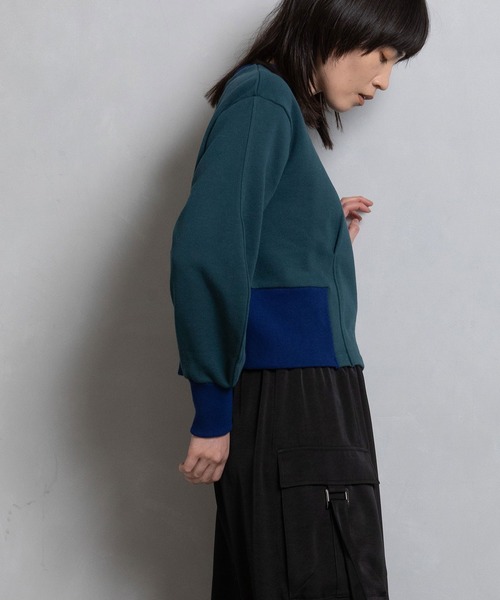 「MARECHAL TERRE」 スウェットカットソー MEDIUM ブルー レディース_画像8