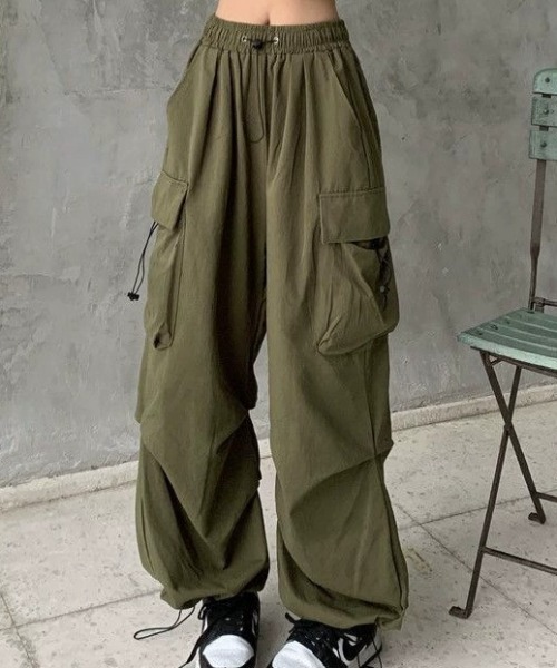 link lot ワイドパンツ カーゴパンツ 「26年春夏新作」「ウエストゴム