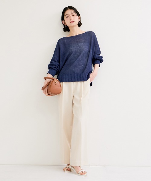 LE CERCLE par rope' ニット セーター ペーパーヤーン2WAYニットプル