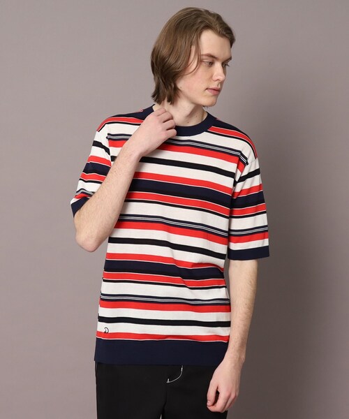 「DRESSTERIOR」 半袖ニット S グリーン メンズ_画像8