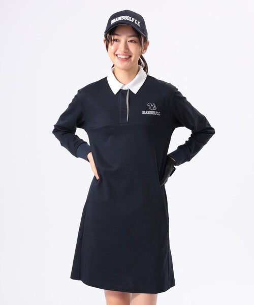 BEAMS GOLF（ビームス ゴルフ） 長袖ワンピース LARGE ネイビー
