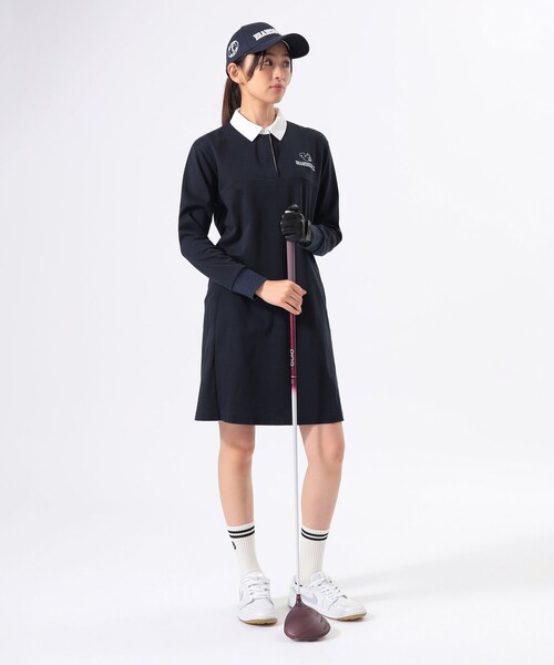 BEAMS GOLF（ビームス ゴルフ） 長袖ワンピース LARGE ネイビー
