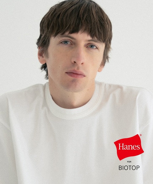 BIOTOP（ビオトープ） tシャツ 「Hanes for BIOTOP」DOUBLE BINDER
