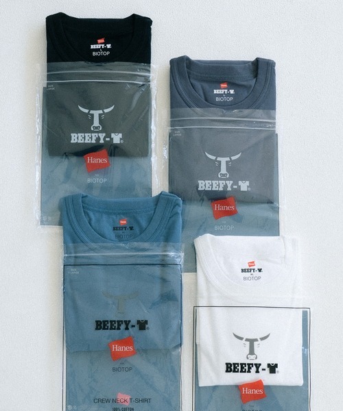 BIOTOP（ビオトープ） tシャツ 「Hanes for BIOTOP」DOUBLE BINDER