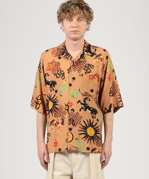 シャツ 「別注」m's braque レーヨンオープンカラー ハーフスリーブシャツ メンズの画像