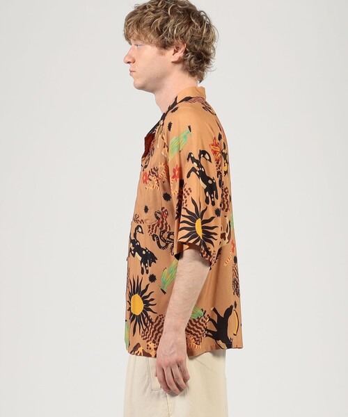 シャツ 「別注」m's braque レーヨンオープンカラー ハーフスリーブシャツ メンズの画像