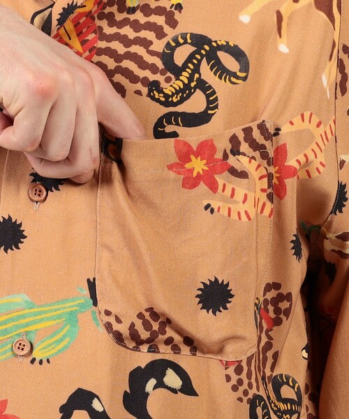 シャツ 「別注」m's braque レーヨンオープンカラー ハーフスリーブシャツ メンズの画像